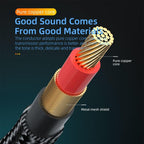Nylon Braided 3.5mm AUX Cable Audio Jack For Speaker Headphones Car