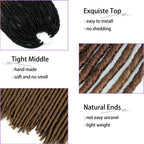 Synthetic Dreadlocks Hair Extensions Pi-Mart