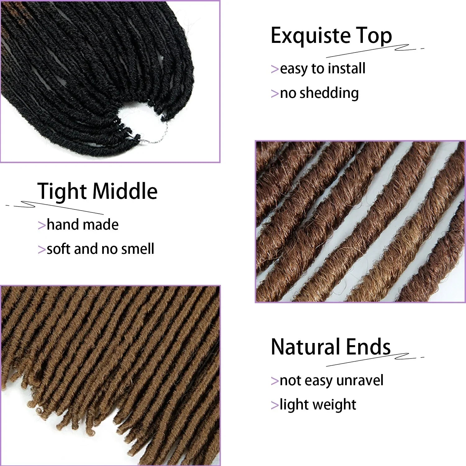 Synthetic Dreadlocks Hair Extensions Pi-Mart