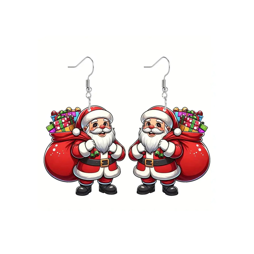 Christmas Earrings for Women Christmas Snowman Earrings Purple Santa Earrings Purple Earrings for Women Trendy Snowman Earrings Xmas Earrings Holiday Earrings Christmas Jewelry Gift for Women