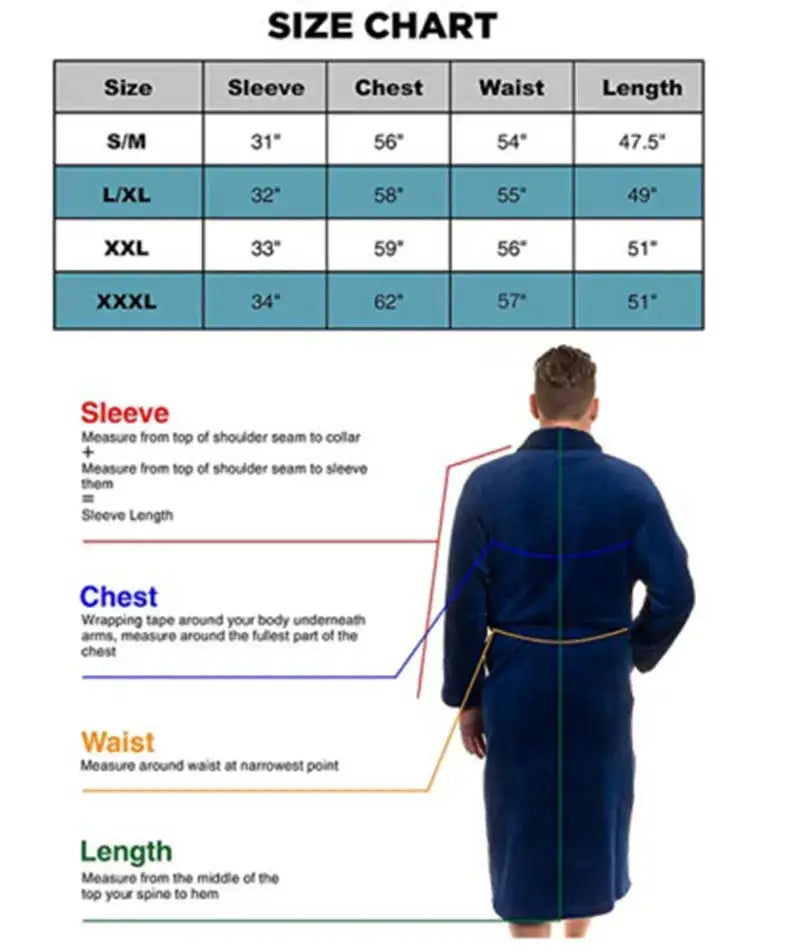Mens Bathrobe Pi-Mart