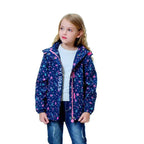 Waterproof Mid-Length Hooded Jacket for Boys and Girls Pi-Mart