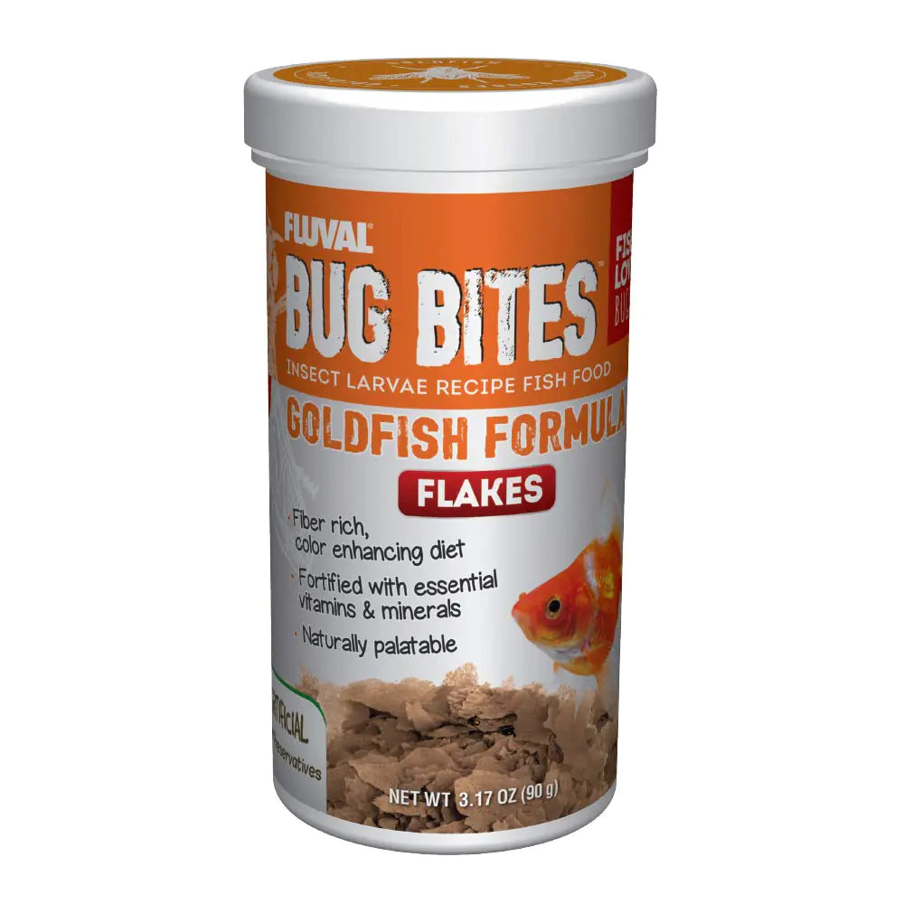 Fluval Bug Bites Goldfish Fish Food Flakes for Small to Medium Sized Fish 3.17 oz. A7340 Brown Lootquake LLC