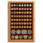 Large Military Challenge Coin Display Case Cabinet Holders Rack 98% UV - Lockable The Military Gift Store
