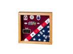 Flag Display Case showcases both the flag and military awards,(Red Felt) The Military Gift Store