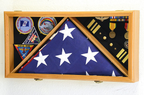 Large Flag & Medals Military Pins Patches Insignia Holds up to 5x9 Flag Display Case Frame The Military Gift Store