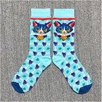 Occident Fashion Colorful Print Socks Women with Mushroom Spring Woman Socks Breathable Cotton Socks For Women Stevvex