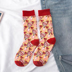 Occident Fashion Colorful Print Socks Women with Mushroom Spring Woman Socks Breathable Cotton Socks For Women Stevvex