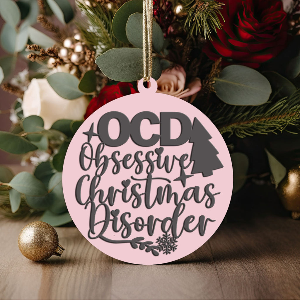 Handcrafted 3D Wooden Christmas Ornaments Imperfect OCD Style Limited Edition Tree Hanging Decor BandsCo Straps