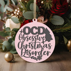 Handcrafted 3D Wooden Christmas Ornaments Imperfect OCD Style Limited Edition Tree Hanging Decor BandsCo Straps
