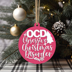 Handcrafted 3D Wooden Christmas Ornaments Imperfect OCD Style Limited Edition Tree Hanging Decor BandsCo Straps
