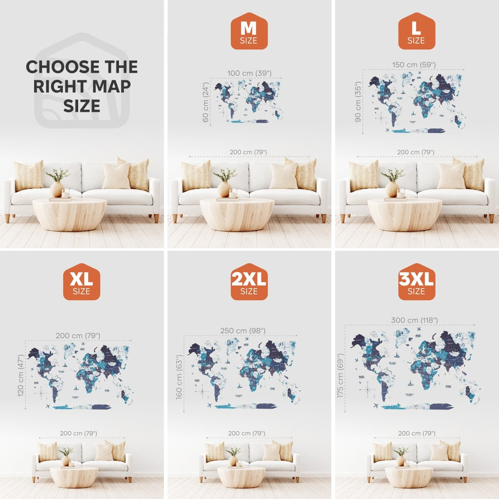 3D Wooden World Map Ocean - SJB-DIAMOND ELITES