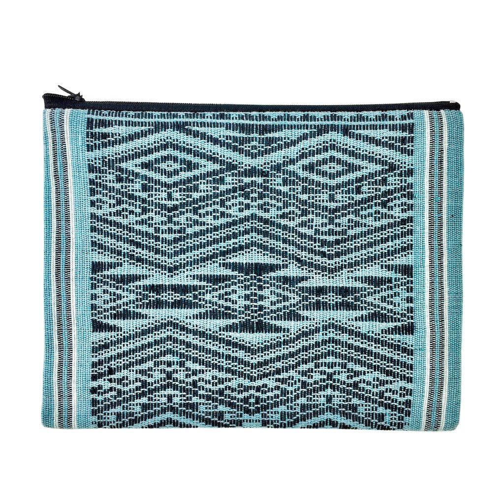 Ocean Tribal Handwoven Clutch Beach Bag Woven Mulberry Saa Lined Black Interior BandsCo Straps