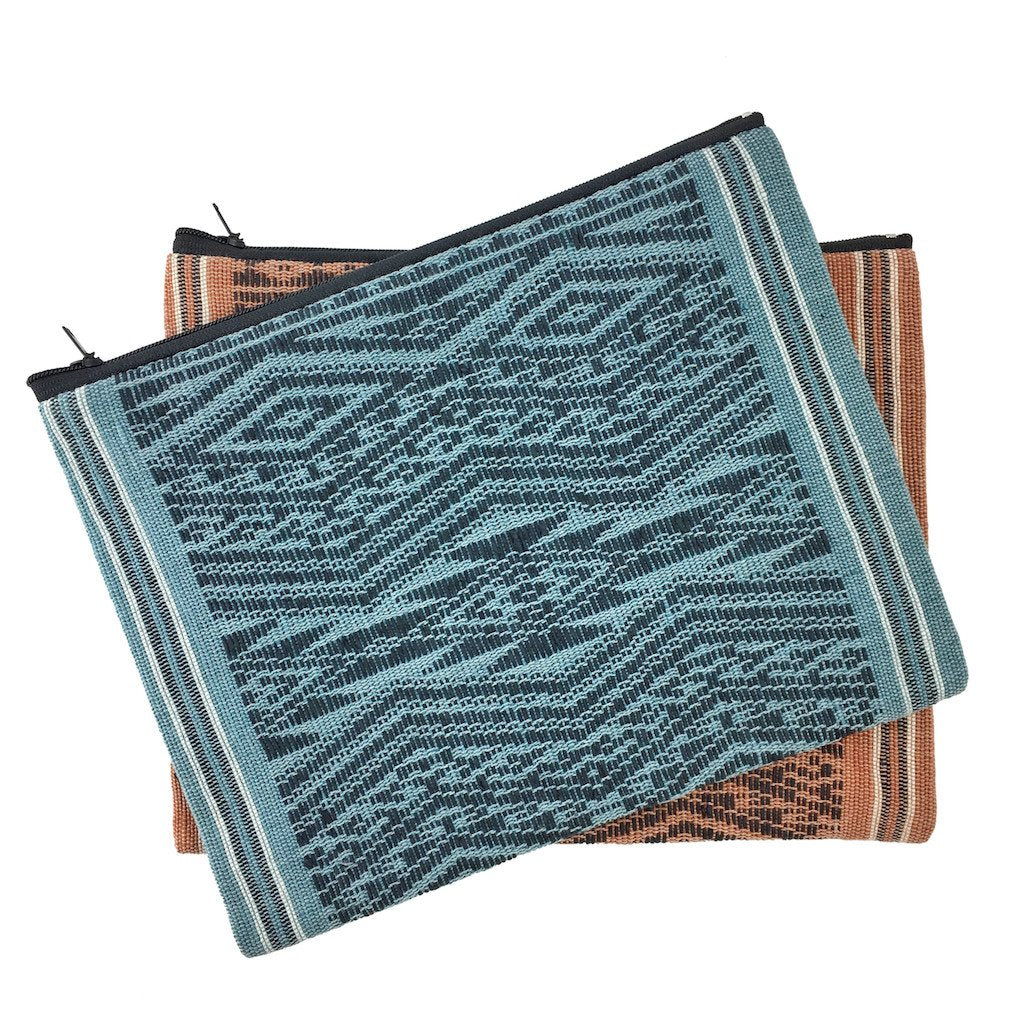 Ocean Tribal Handwoven Clutch Beach Bag Woven Mulberry Saa Lined Black Interior BandsCo Straps