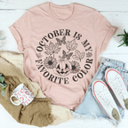 October Is My Favorite Color Tee Peachy Sunday