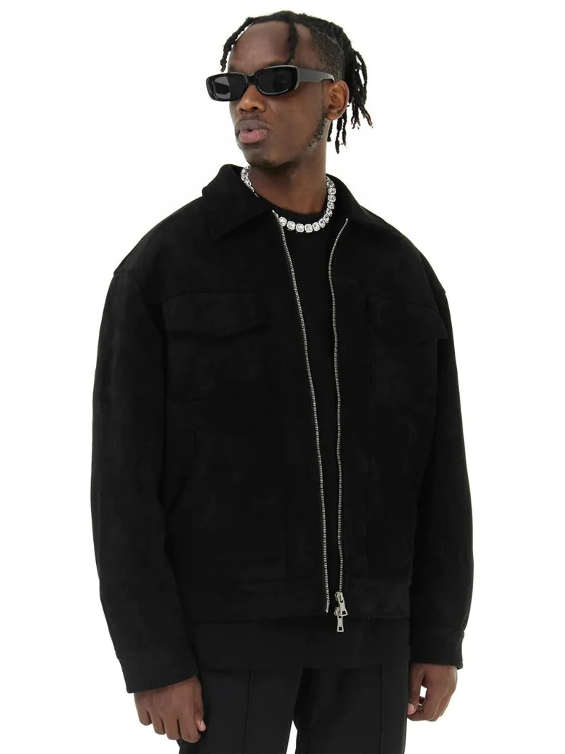 Boxy Suede Jacket Pi-Mart