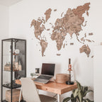 3D Wooden World Map Terra Enjoy The Wood
