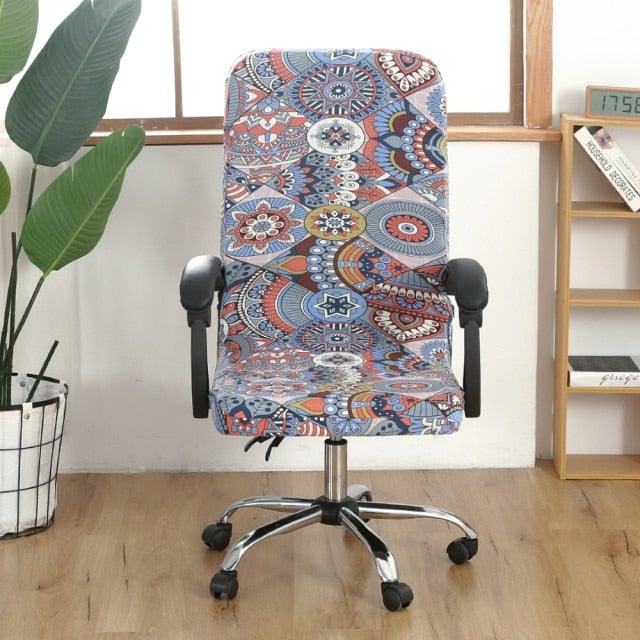 Office Chair Cover Jacquard Removable Gaming Computer Case Cushion Covers Dust Guards For Home Leisure Universal Size Modern Stretchable Cloth Polyester Universal Desk Task Chair Chair Covers Stretch Rotating Chair Slipcover Stevvex