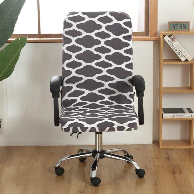 Office Chair Cover Jacquard Removable Gaming Computer Case Cushion Covers Dust Guards For Home Leisure Universal Size Modern Stretchable Cloth Polyester Universal Desk Task Chair Chair Covers Stretch Rotating Chair Slipcover Stevvex