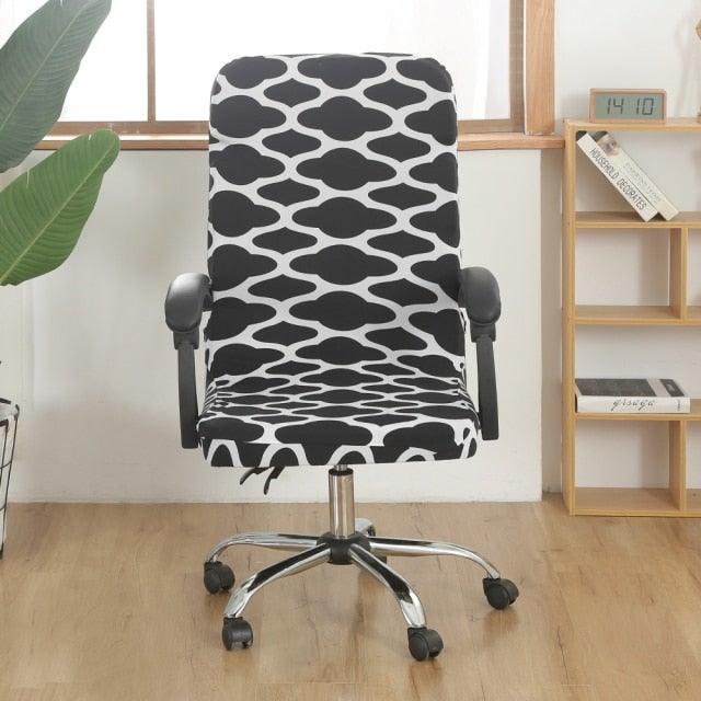 Office Chair Cover Jacquard Removable Gaming Computer Case Cushion Covers Dust Guards For Home Leisure Universal Size Modern Stretchable Cloth Polyester Universal Desk Task Chair Chair Covers Stretch Rotating Chair Slipcover Stevvex