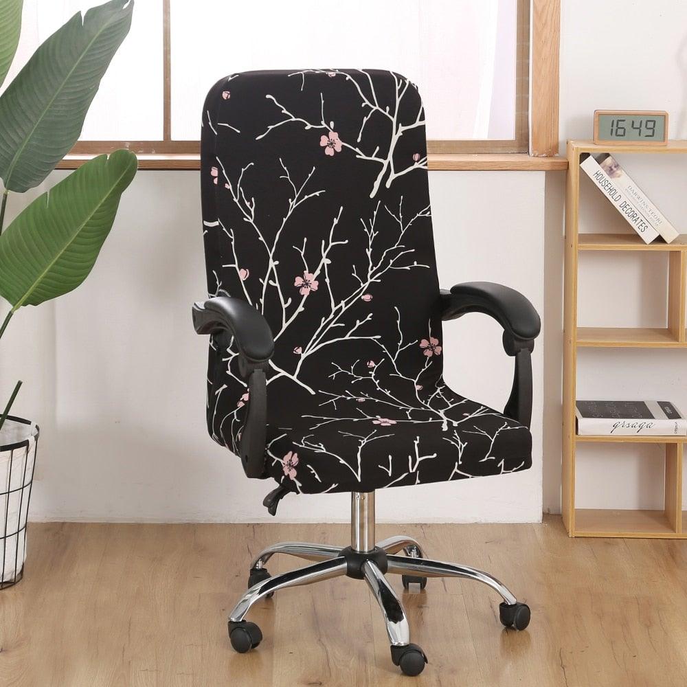 Office Chair Cover Jacquard Removable Gaming Computer Case Cushion Covers Dust Guards For Home Leisure Universal Size Modern Stretchable Cloth Polyester Universal Desk Task Chair Chair Covers Stretch Rotating Chair Slipcover Stevvex