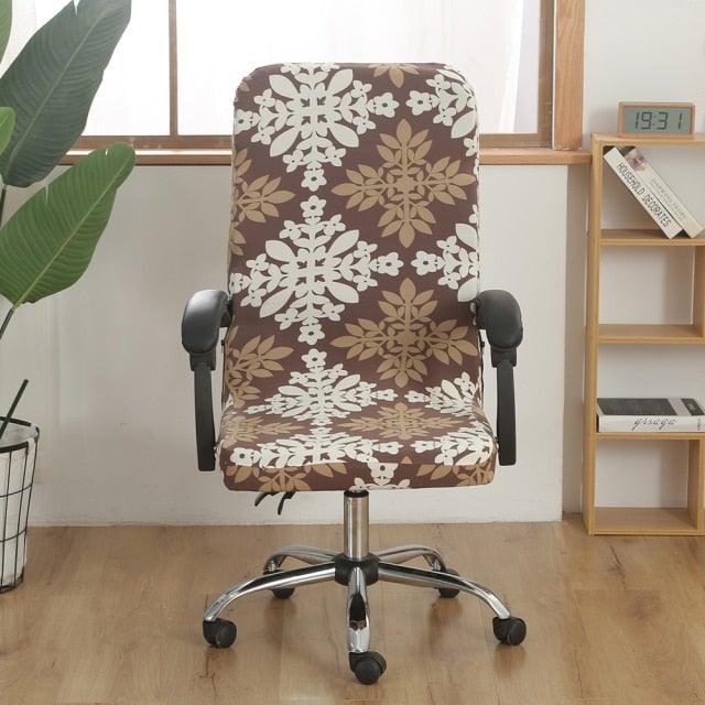Office Chair Cover Jacquard Removable Gaming Computer Case Cushion Covers Dust Guards For Home Leisure Universal Size Modern Stretchable Cloth Polyester Universal Desk Task Chair Chair Covers Stretch Rotating Chair Slipcover Stevvex