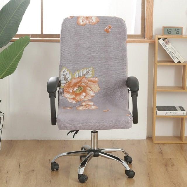 Office Chair Cover Jacquard Removable Gaming Computer Case Cushion Covers Dust Guards For Home Leisure Universal Size Modern Stretchable Cloth Polyester Universal Desk Task Chair Chair Covers Stretch Rotating Chair Slipcover Stevvex