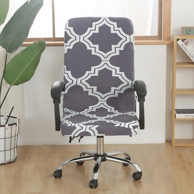 Office Chair Cover Jacquard Removable Gaming Computer Case Cushion Covers Dust Guards For Home Leisure Universal Size Modern Stretchable Cloth Polyester Universal Desk Task Chair Chair Covers Stretch Rotating Chair Slipcover Stevvex