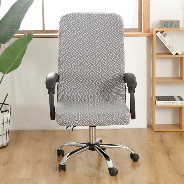 Office Chair Cover Jacquard Removable Gaming Computer Case Cushion Covers Dust Guards For Home Leisure Universal Size Modern Stretchable Cloth Polyester Universal Desk Task Chair Chair Covers Stretch Rotating Chair Slipcover Stevvex