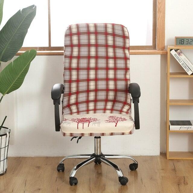 Office Chair Cover Jacquard Removable Gaming Computer Case Cushion Covers Dust Guards For Home Leisure Universal Size Modern Stretchable Cloth Polyester Universal Desk Task Chair Chair Covers Stretch Rotating Chair Slipcover Stevvex