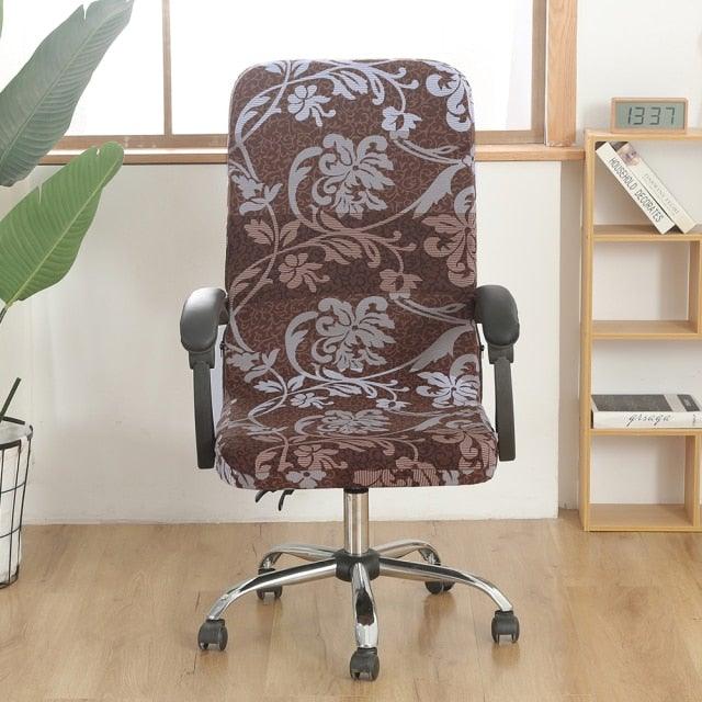 Office Chair Cover Jacquard Removable Gaming Computer Case Cushion Covers Dust Guards For Home Leisure Universal Size Modern Stretchable Cloth Polyester Universal Desk Task Chair Chair Covers Stretch Rotating Chair Slipcover Stevvex
