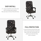 Office Chair Cover Jacquard Removable Gaming Computer Case Cushion Covers Dust Guards For Home Leisure Universal Size Modern Stretchable Cloth Polyester Universal Desk Task Chair Chair Covers Stretch Rotating Chair Slipcover Stevvex
