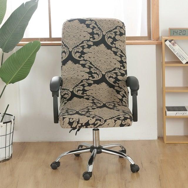 Office Chair Cover Jacquard Removable Gaming Computer Case Cushion Covers Dust Guards For Home Leisure Universal Size Modern Stretchable Cloth Polyester Universal Desk Task Chair Chair Covers Stretch Rotating Chair Slipcover Stevvex