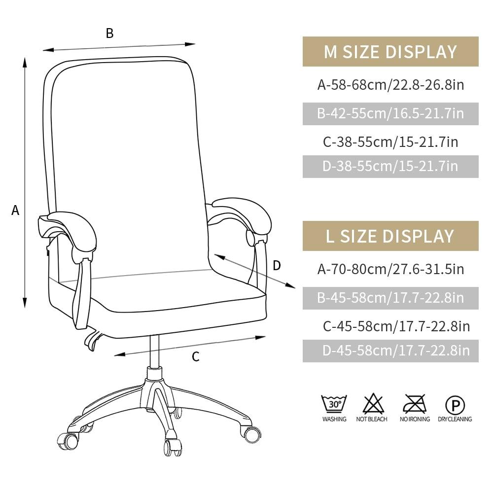 Office Chair Cover Jacquard Removable Gaming Computer Case Cushion Covers Dust Guards For Home Leisure Universal Size Modern Stretchable Cloth Polyester Universal Desk Task Chair Chair Covers Stretch Rotating Chair Slipcover Stevvex