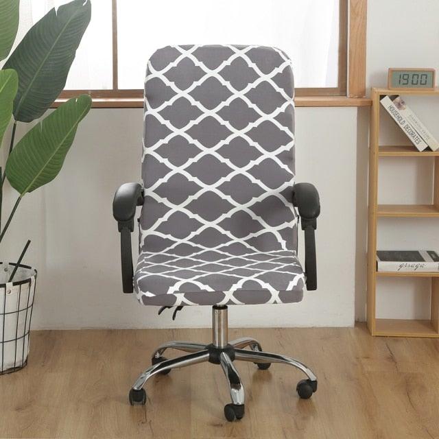 Office Chair Cover Jacquard Removable Gaming Computer Case Cushion Covers Dust Guards For Home Leisure Universal Size Modern Stretchable Cloth Polyester Universal Desk Task Chair Chair Covers Stretch Rotating Chair Slipcover Stevvex