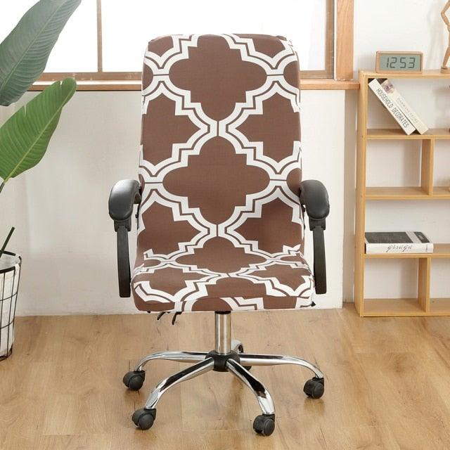 Office Chair Cover Jacquard Removable Gaming Computer Case Cushion Covers Dust Guards For Home Leisure Universal Size Modern Stretchable Cloth Polyester Universal Desk Task Chair Chair Covers Stretch Rotating Chair Slipcover Stevvex