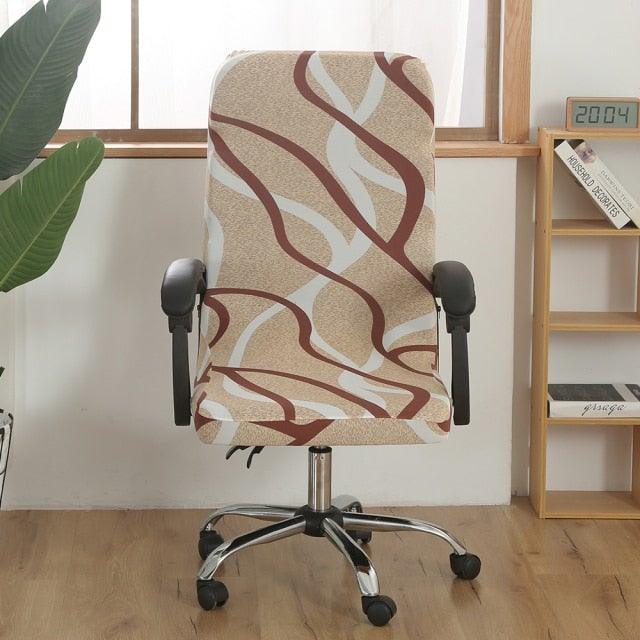 Office Chair Cover Jacquard Removable Gaming Computer Case Cushion Covers Dust Guards For Home Leisure Universal Size Modern Stretchable Cloth Polyester Universal Desk Task Chair Chair Covers Stretch Rotating Chair Slipcover Stevvex