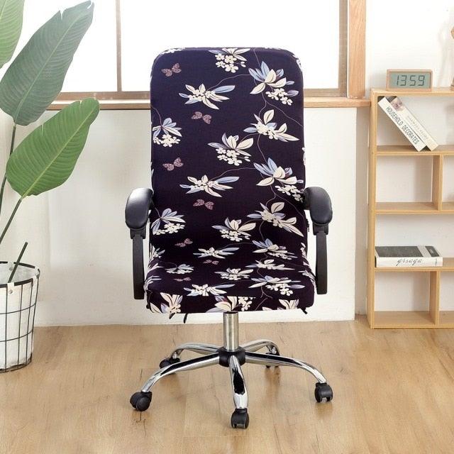 Office Chair Cover Jacquard Removable Gaming Computer Case Cushion Covers Dust Guards For Home Leisure Universal Size Modern Stretchable Cloth Polyester Universal Desk Task Chair Chair Covers Stretch Rotating Chair Slipcover Stevvex