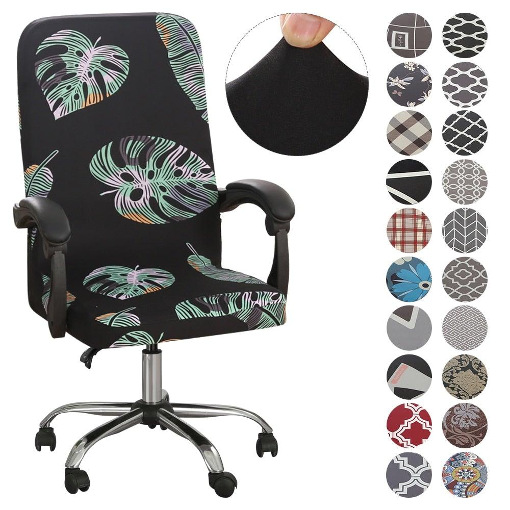 Office Chair Cover Jacquard Removable Gaming Computer Case Cushion Covers Dust Guards For Home Leisure Universal Size Modern Stretchable Cloth Polyester Universal Desk Task Chair Chair Covers Stretch Rotating Chair Slipcover Stevvex