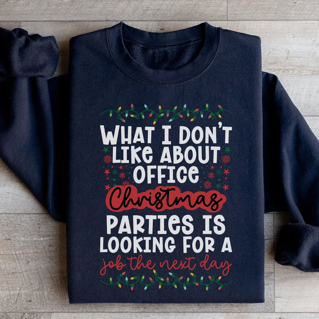 Office Christmas Parties Sweatshirt Peachy Sunday