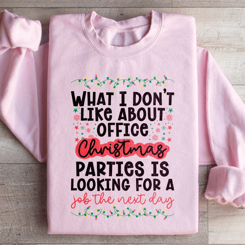 Office Christmas Parties Sweatshirt Peachy Sunday
