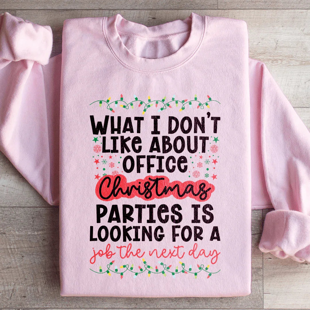 Office Christmas Parties Sweatshirt Peachy Sunday