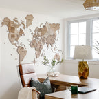3D Wooden World Map Terra Enjoy The Wood