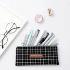 Office Simple Print Stationery Pencil Case Classic Design Pencil Pouch Simple Storage Bag Stevvex