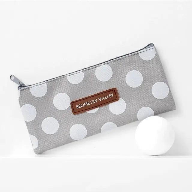 Office Simple Print Stationery Pencil Case Classic Design Pencil Pouch Simple Storage Bag Stevvex