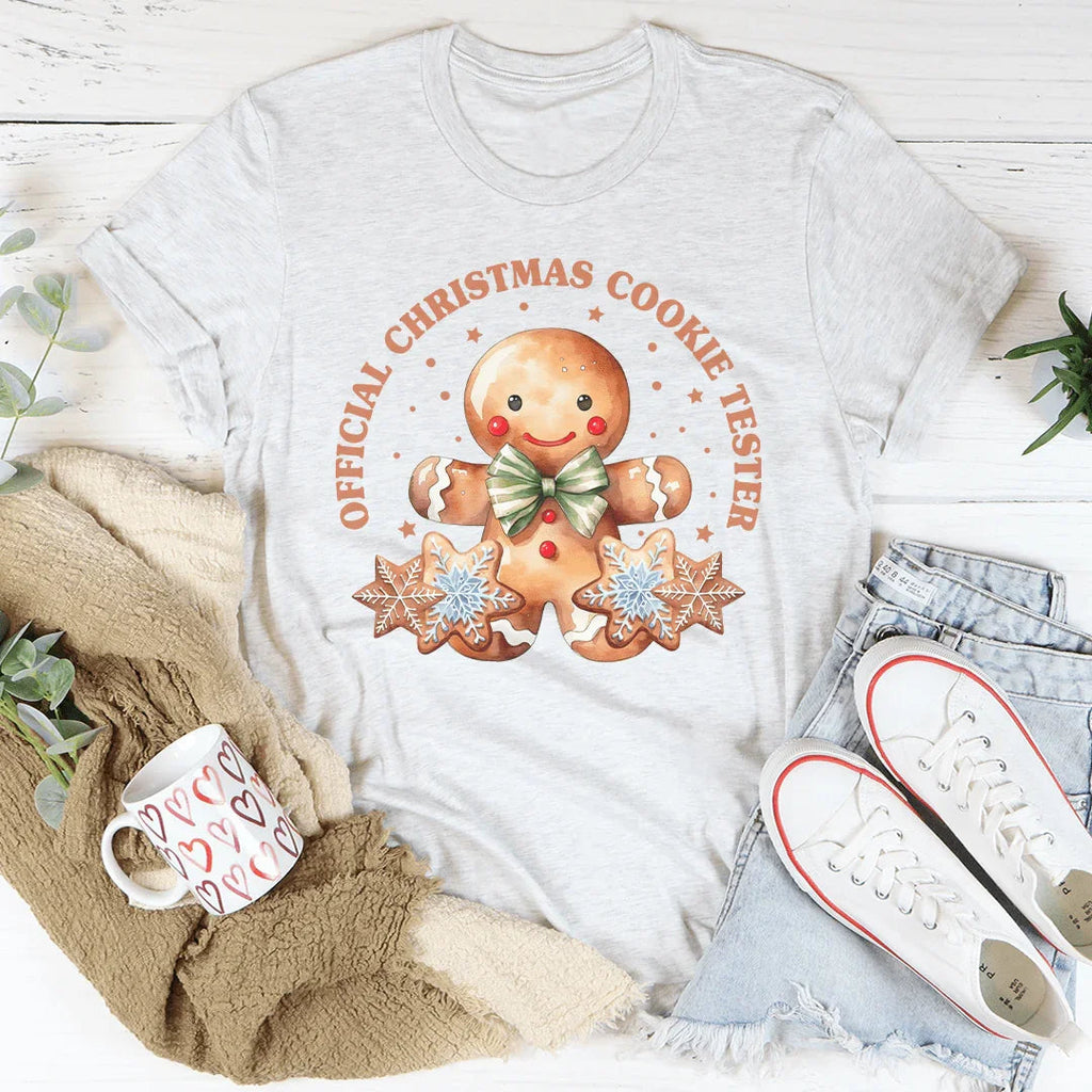 Official Christmas Cookie Tester Tee Peachy Sunday