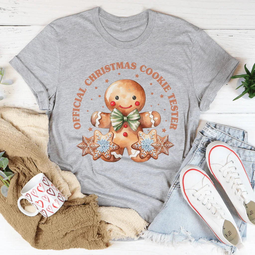 Official Christmas Cookie Tester Tee Peachy Sunday