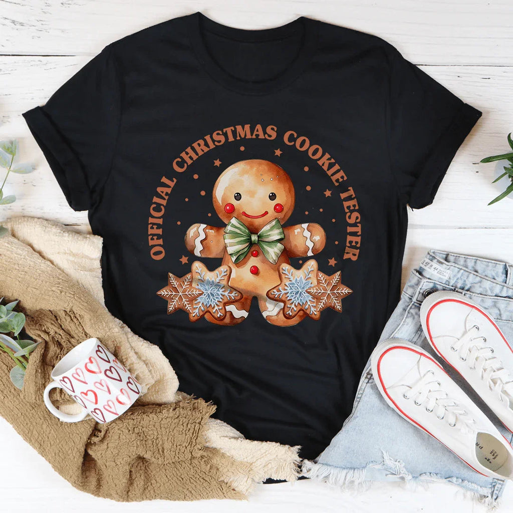 Official Christmas Cookie Tester Tee Peachy Sunday