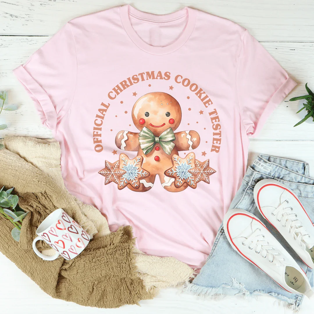 Official Christmas Cookie Tester Tee Peachy Sunday