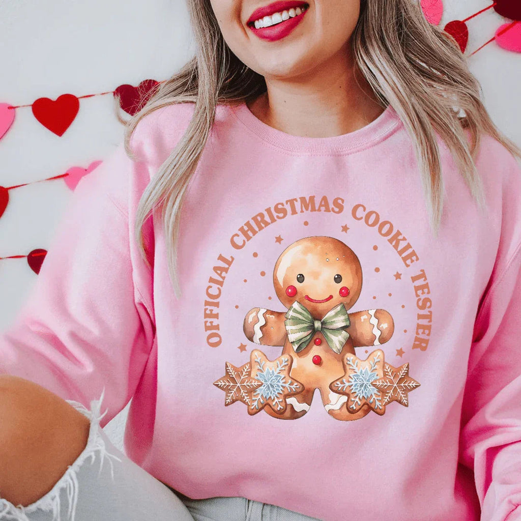 Official Christmas Cookie Tester Sweatshirt Peachy Sunday
